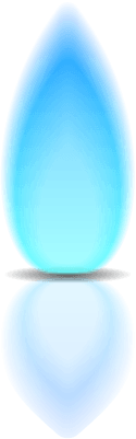 A blue light is shown in the middle of a black background.